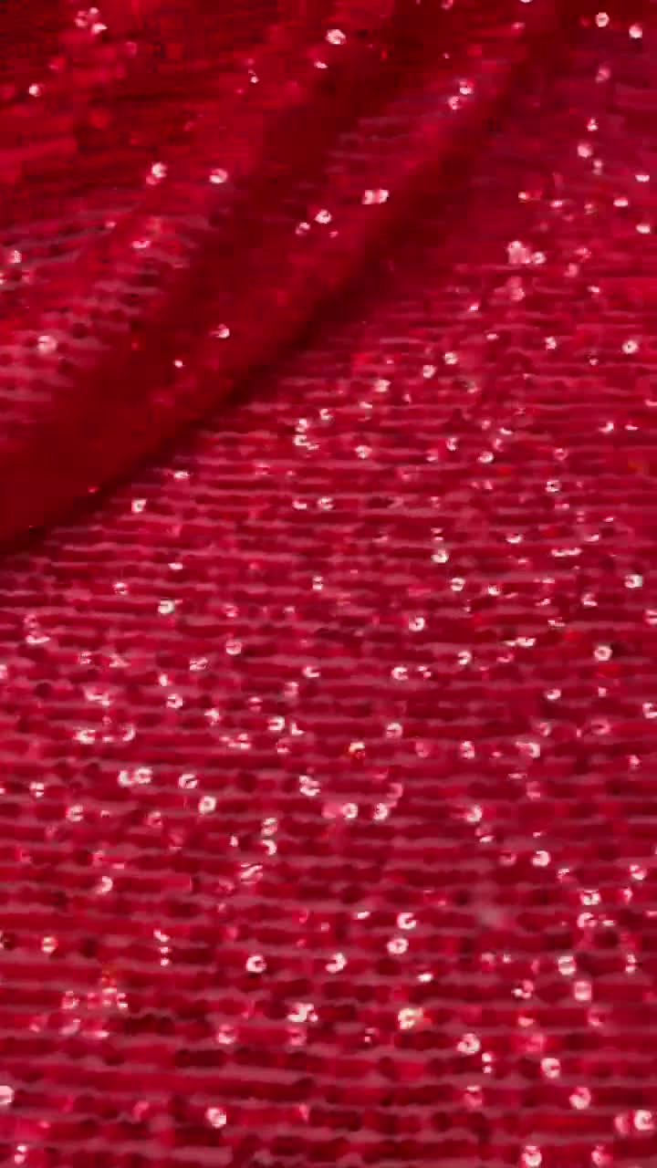 Newhigh Quality 1 Yard Multicolor Sequin Fabricstripe 