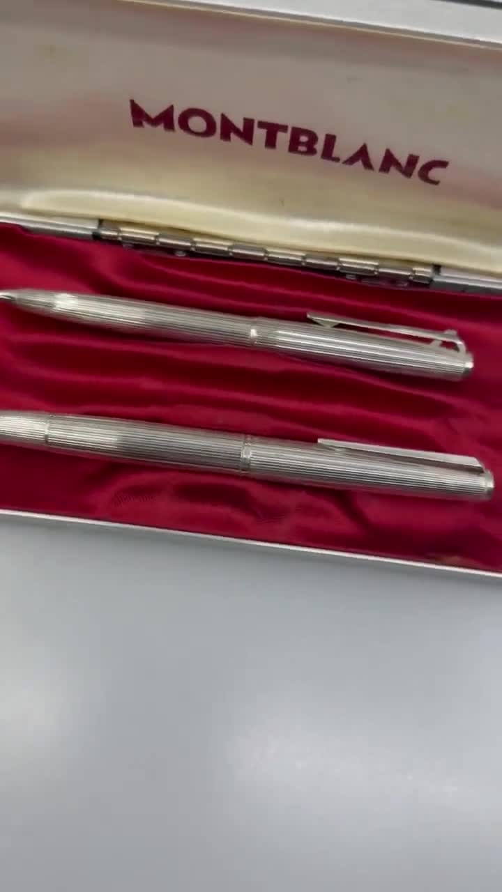 モンブラン 1266 スターリングシルバーセット – EF 18K WG 万年筆 +