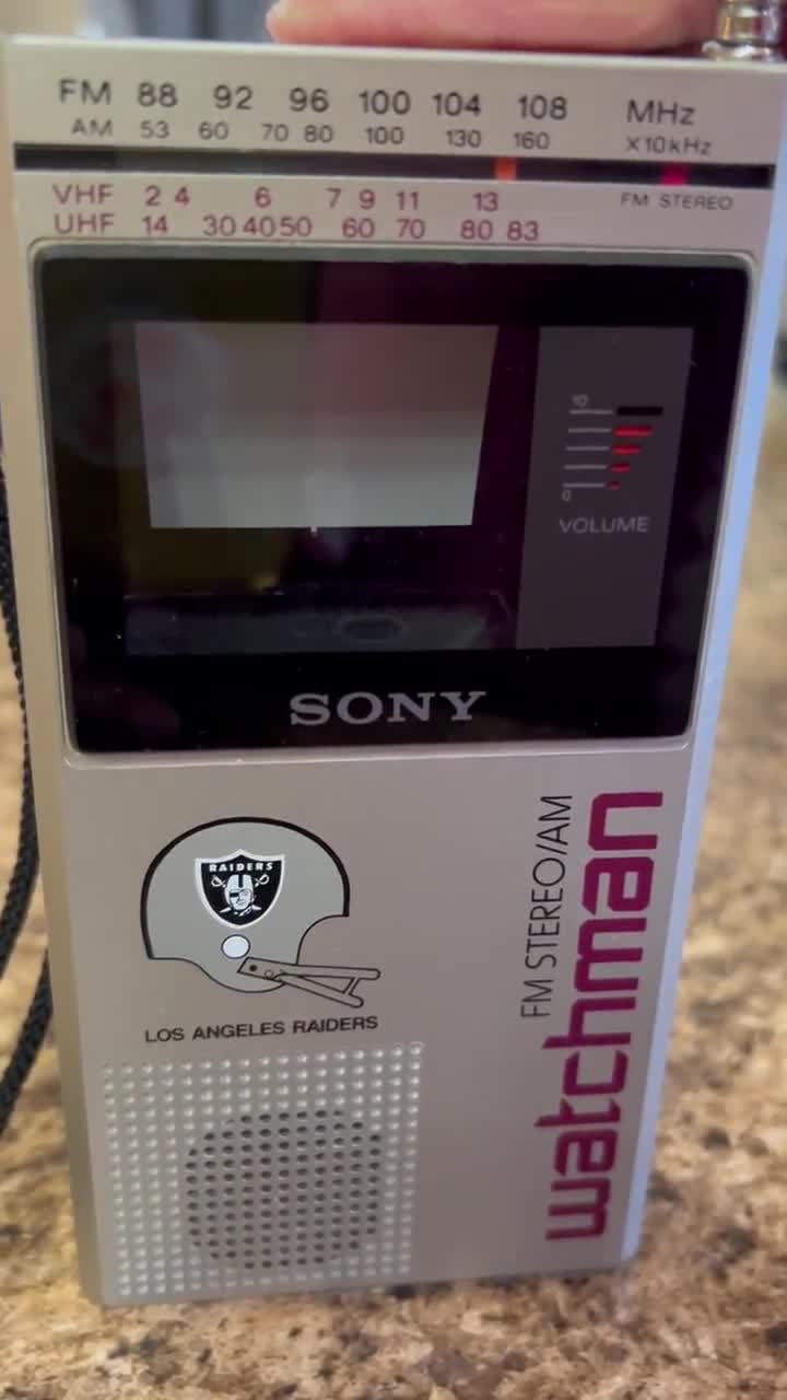 Sony Watchman FD-30A, Am/fm Stereo Analog Tv 1984, W/case LA