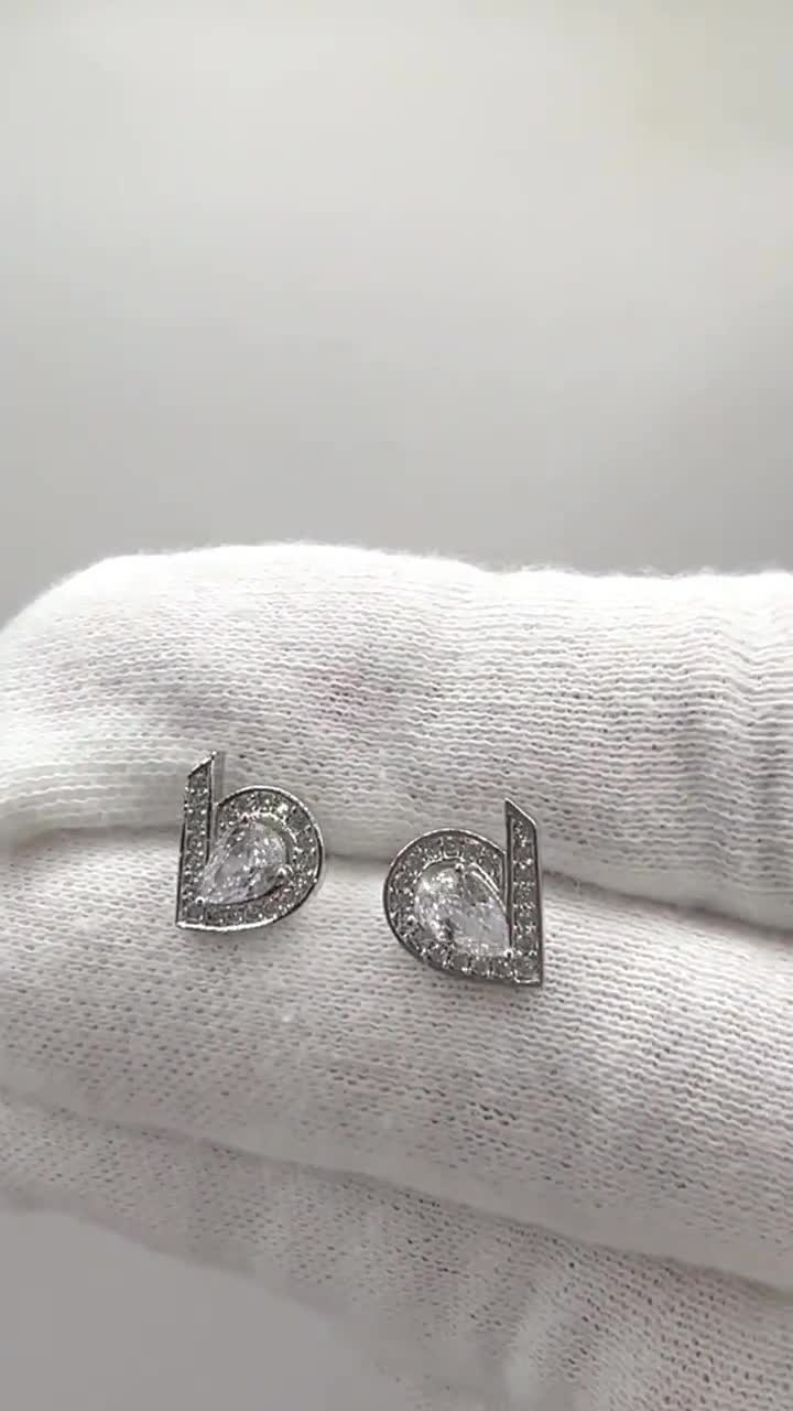925 silver Accessories - Pearl Ribbon Point Earrings (Ive-jangwonyoung)