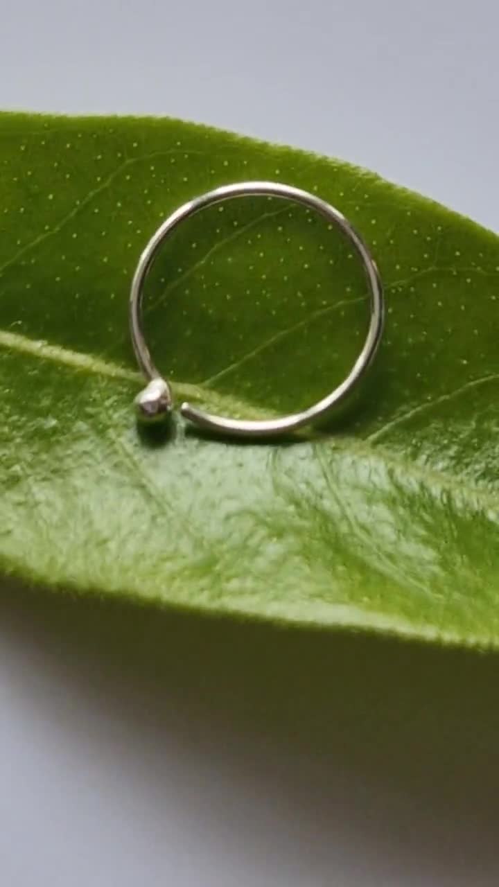 Anelli Naso Argento 925 4 Anelli Argento 925 Per Naso | Diametro 9mm | Spessore 0.6mm | Con Sfera E Barra Argento Sterling 0.6mm - Foto 14