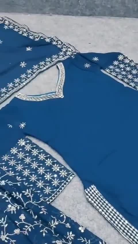 New Peacock Blue Embroidered Sharara Suit With Kurti and Dupatta, Party  Wear Sharara Suit,dress for Wedding,suit for Wedding Function Wear 