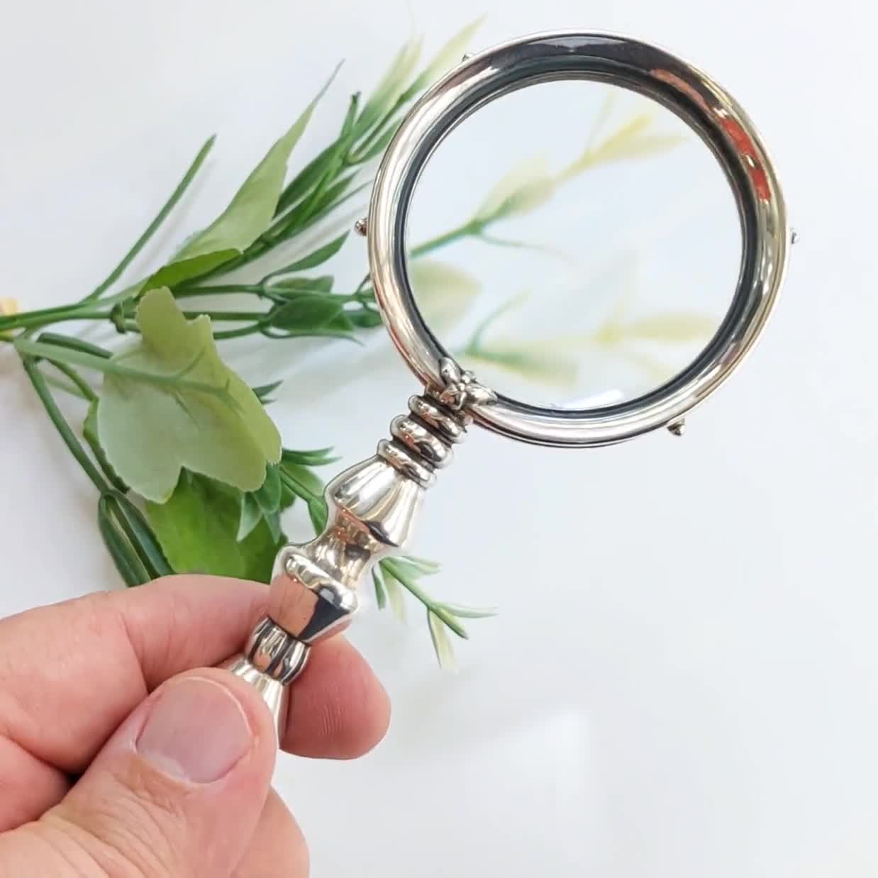 Magnifying Glass in Sterling Silver 925, Collectors Gift