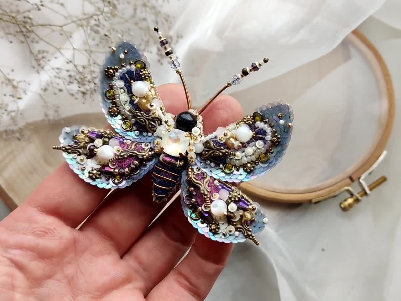 Crystal Butterfly Transparent Wings Rhinestone Insect Shawl Pins Clips  Bridal Accessory Crafts Jewelry Corsage Wedding Animal Women's Brooch, Brooch  Pins