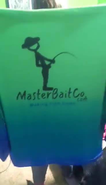 Masterbait Co Long Sleeve Fishing Shirt Green to Blue Making Fish