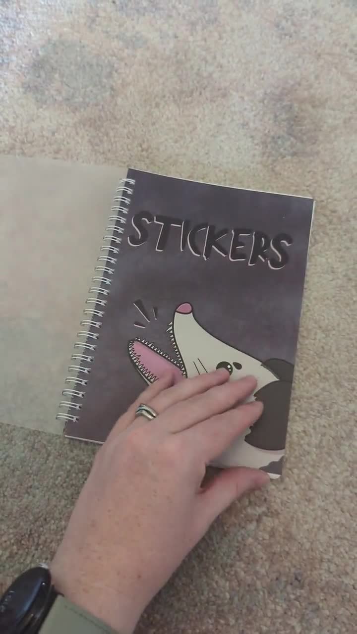 Opossum Sticker Book, Sticker Collection Book, Reusable Sticker Book,  Possum , Sticker Notebook, Sticker Binder, Sticker Storage 