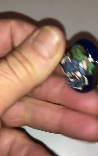 ヴィンテージ中国七宝アンフォラペンダントミニチュアタッシーマッシー