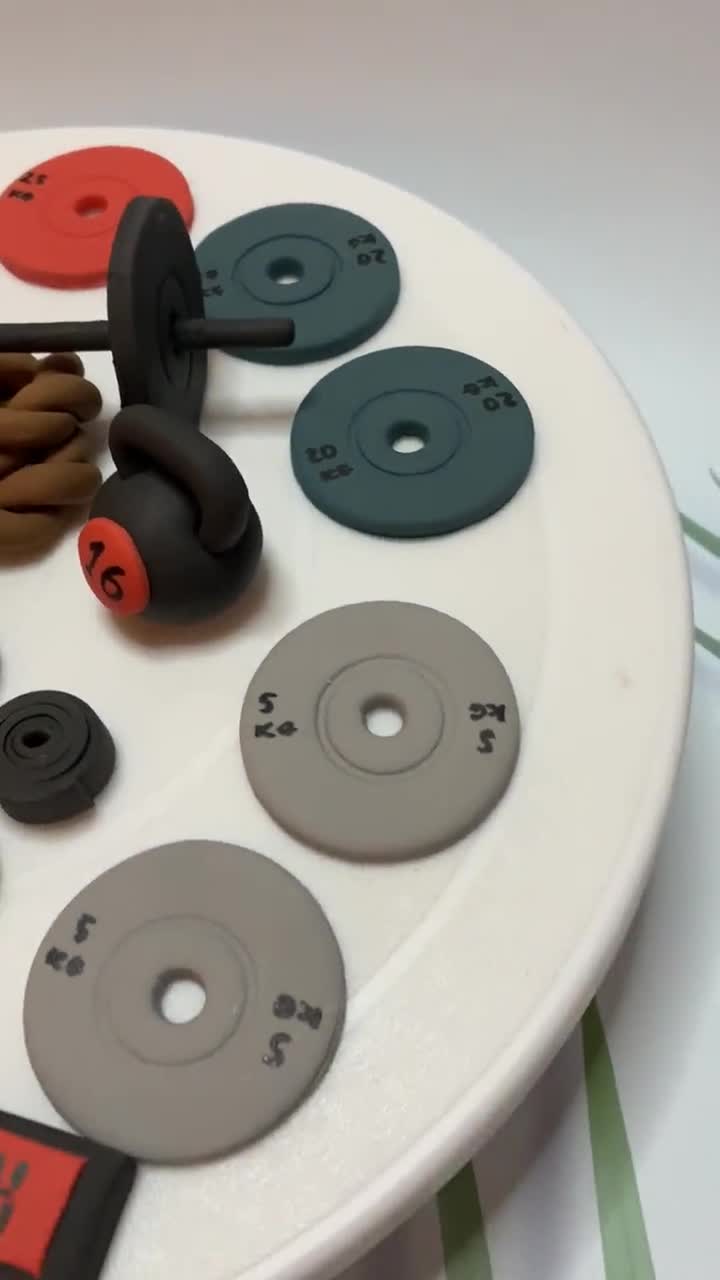 QDMOLDS Fitness Workout Oefening Dumbbell Gewichtheffen Siliconen Fondant Mallen Voor Cake Decoratie Chocolade Cupcake Topper Snoep Suiker Craft Polymeer Klei Gom Pasta