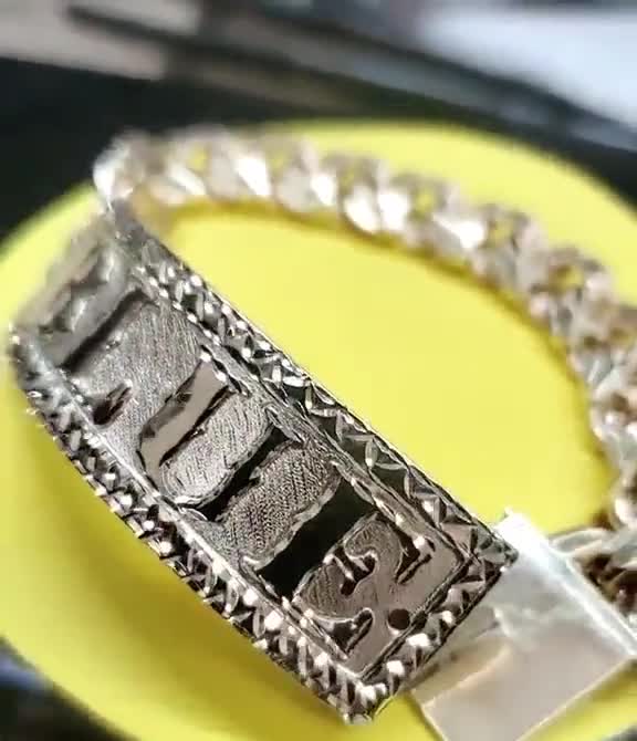 Solid Custom Chino Link 925 Italian Sterling Silver