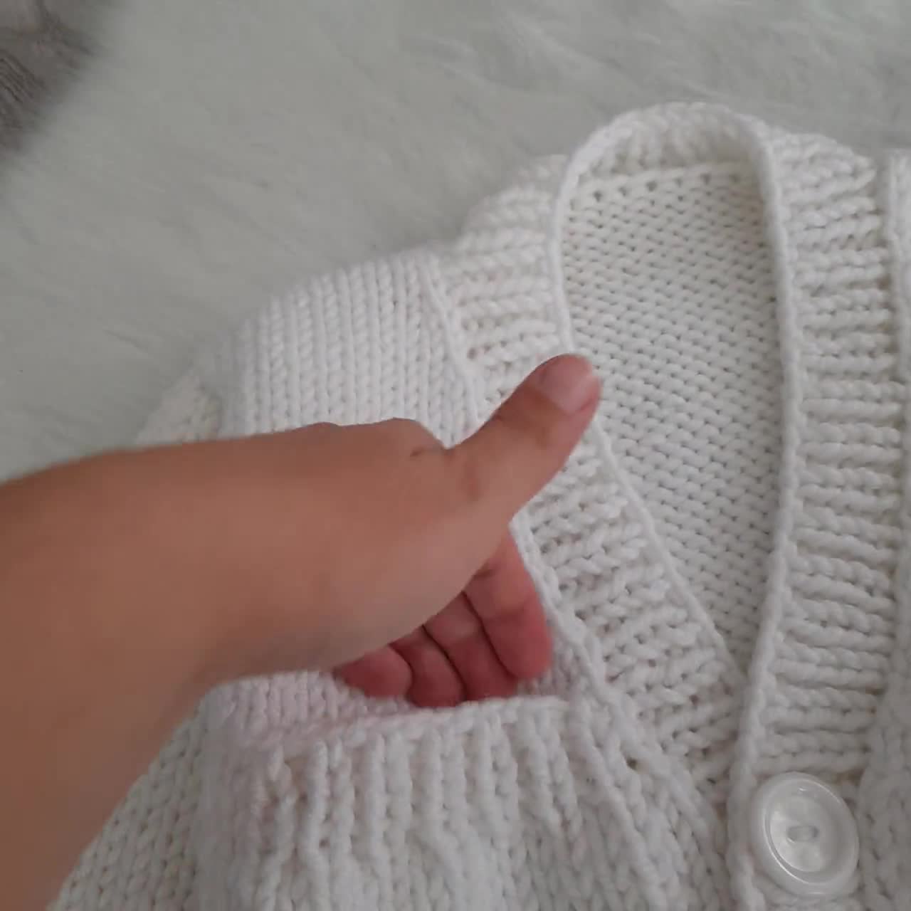 unisex cropped cardigan,white toy cardigan,design cropped cardigan,gift for him,birthday gift video poster