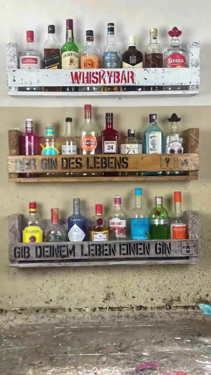 DRINKING SAYINGS on whiskey shelf ideal as a gift for men aged 30 40 50 60 years man husband dad father gin rum whiskey shelf wooden bar whiskey video poster