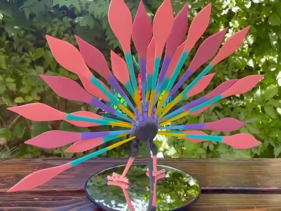 Alebrije Peacock Extra Large – Hand Carved Oaxaca Wood Folk Art