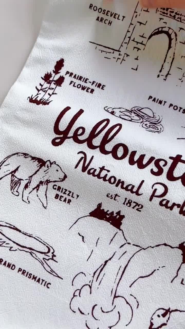 Yellowstone National Park Kitchen Towel – The Coin Laundry Print Shop