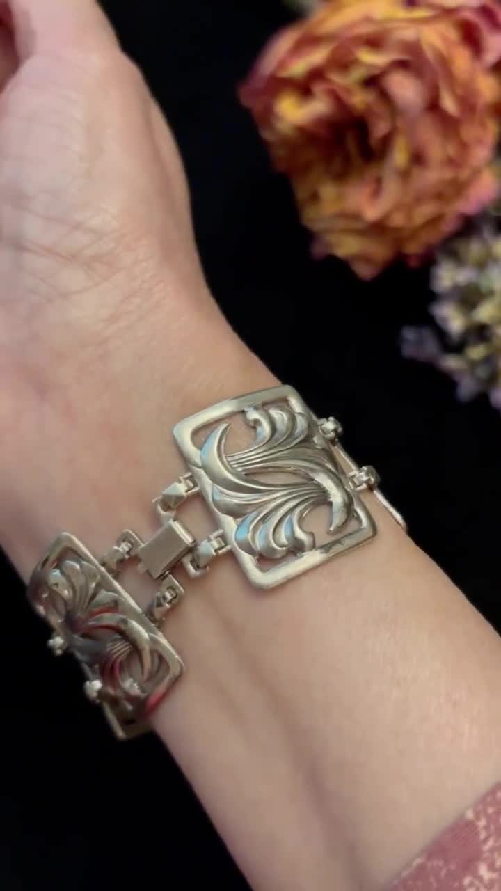 Vintage 1950s W.E. Richards Company Sterling Silver Swirl Ornate