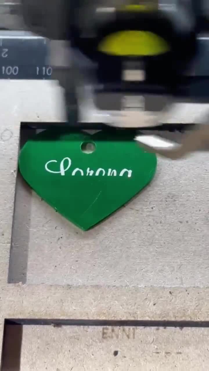 Heart-shaped tag with personalization, animal tag, horse tag, key ring video poster