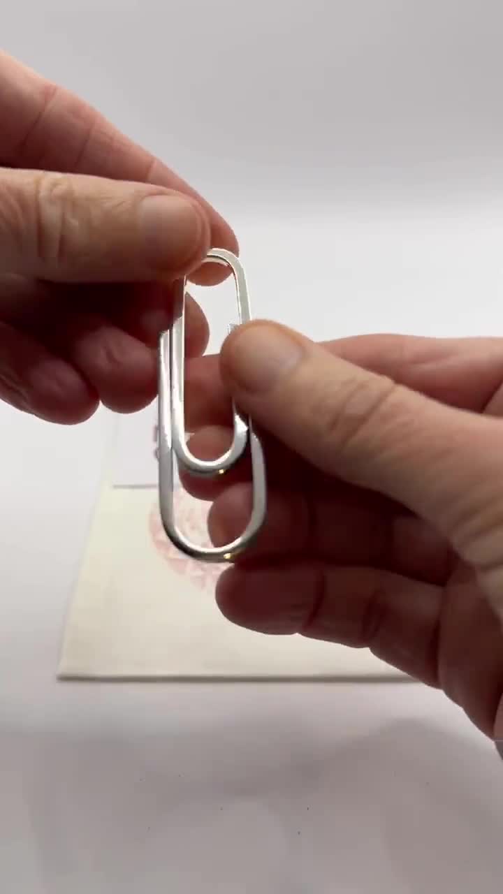 Paperclip Sterling Silver Money Clip – 925 Silver Cash