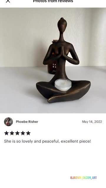 Beautiful Woman in a Yoga Pose, Handmade Yoga Girl Candleholder, Namaste  Gifts, Yoga Gifts, Yogi Zen, Relaxation Gift, Yoga Lovers 