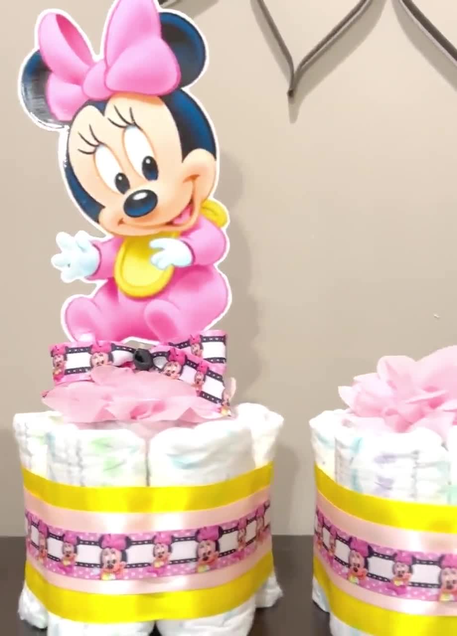 Diaper Cake~ArricksBabyCakes~Pink Minnie hotsell Mouse ~Baby Shower~Centerpiece~Free Shipping~Disney~Luvs~Baby Girl~Receiving Blankets~Newborn Baby