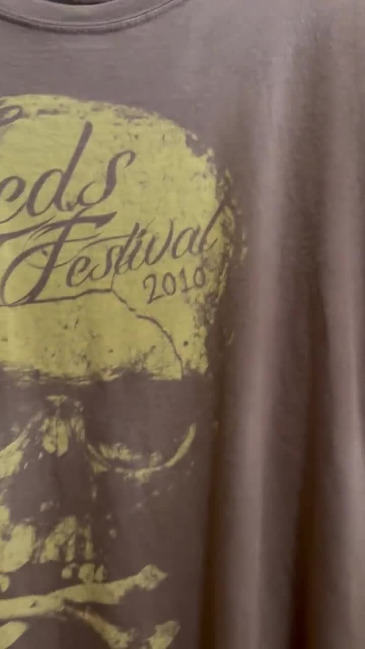 Gray 2010 Leeds Festival Lineup Concert Tshirt Tee Size XL England