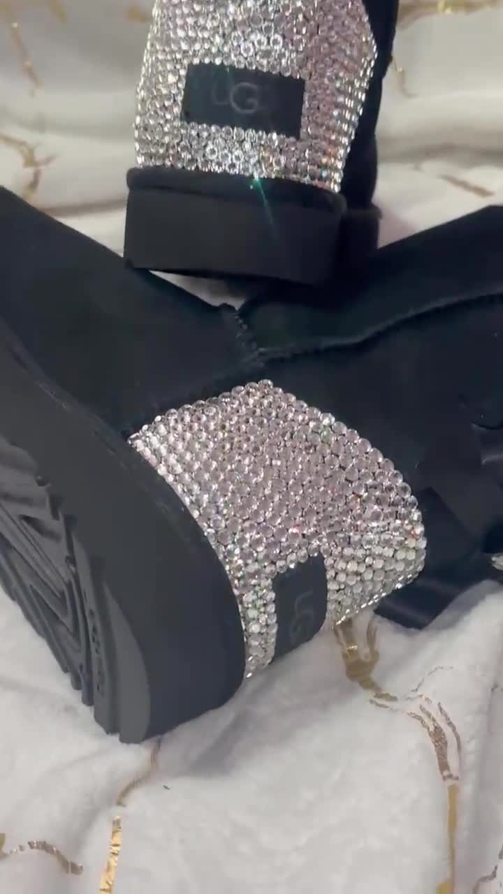 Swarovski Crystal Bling Custom UGG Bailey Bow Boots Choose UGG Boot  Version: Mini, Short, or Tall - Etsy UK