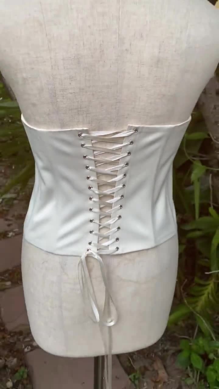 Jan White Corset Top,custom Tank Top,bridal Separates Top,white Corset  Top,custom Crop Top,corset to Renaissance,corset Top With Boning 