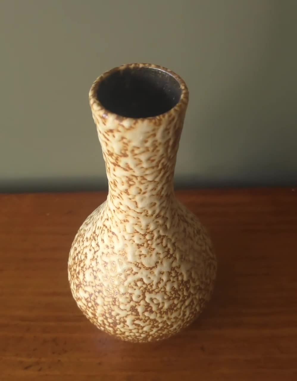 Dumler & Breiden, Caramel Mid-century Vase L West German Pottery