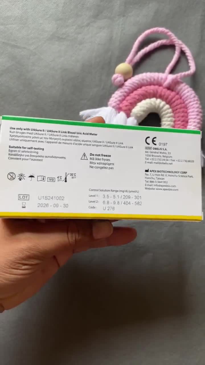 Tiras de teste de ácido úrico UASure II - UA Sure - 1 caixa com 25 tiras video poster