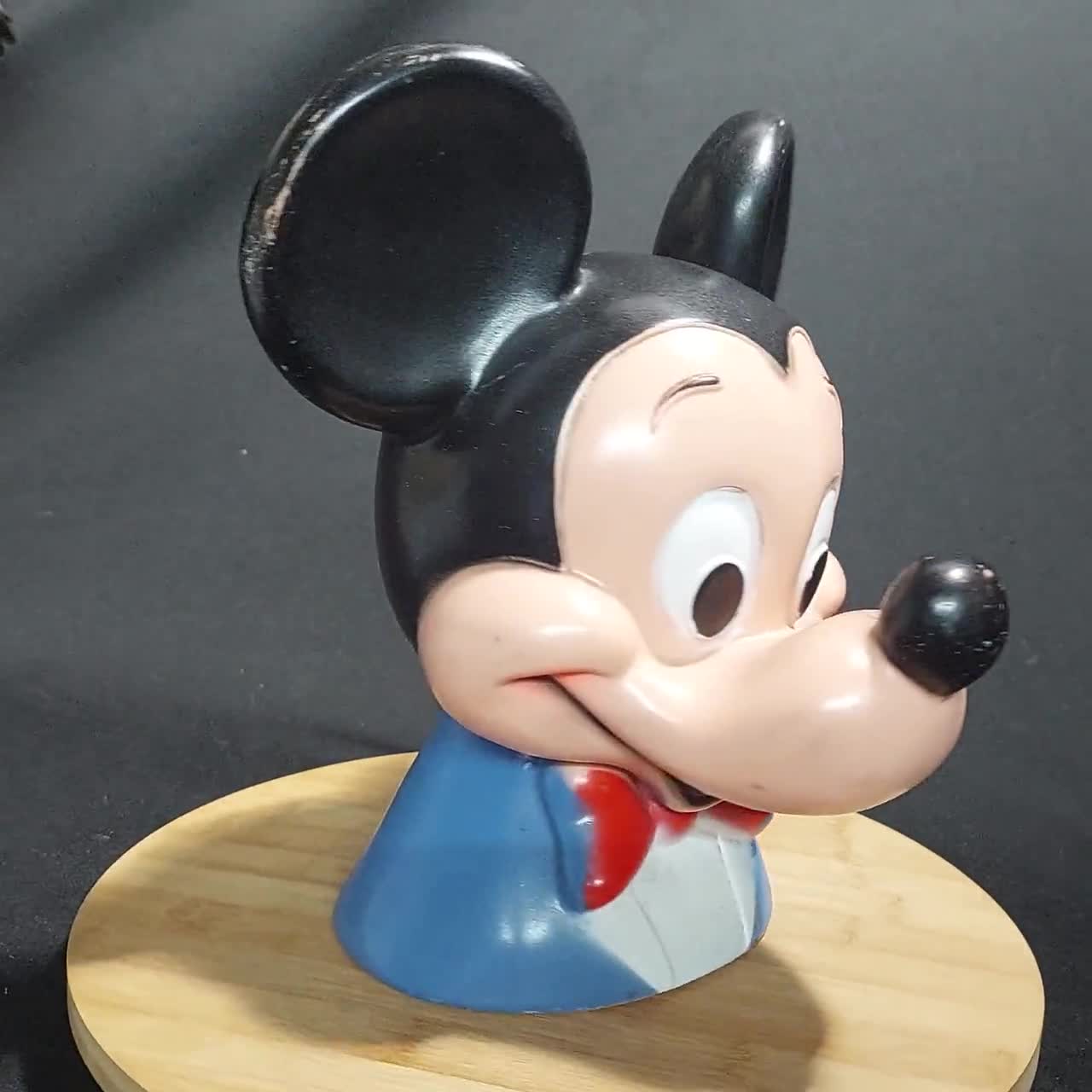 Vintage 1971 Play Pal Plastics Mickey Mouse Piggy Bank
