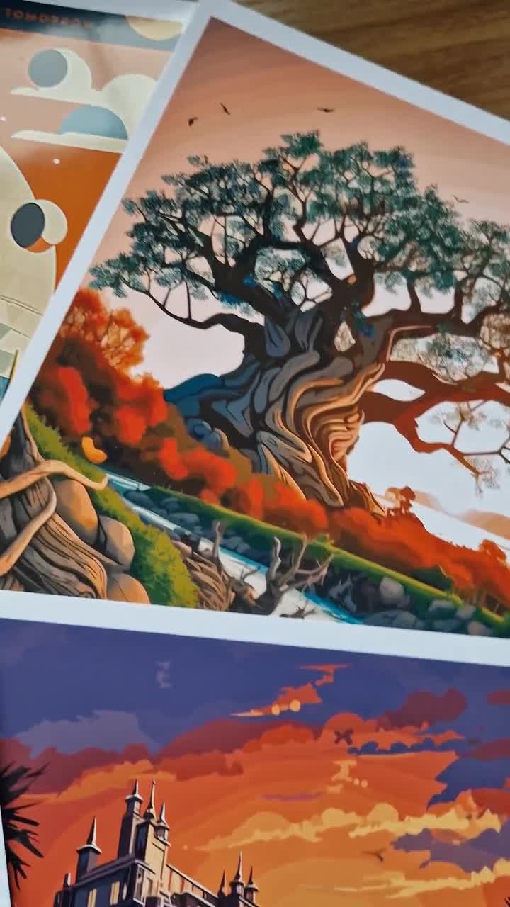 Disney Parks Vintage Posters Bundle: Magic Kingdom, Epcot