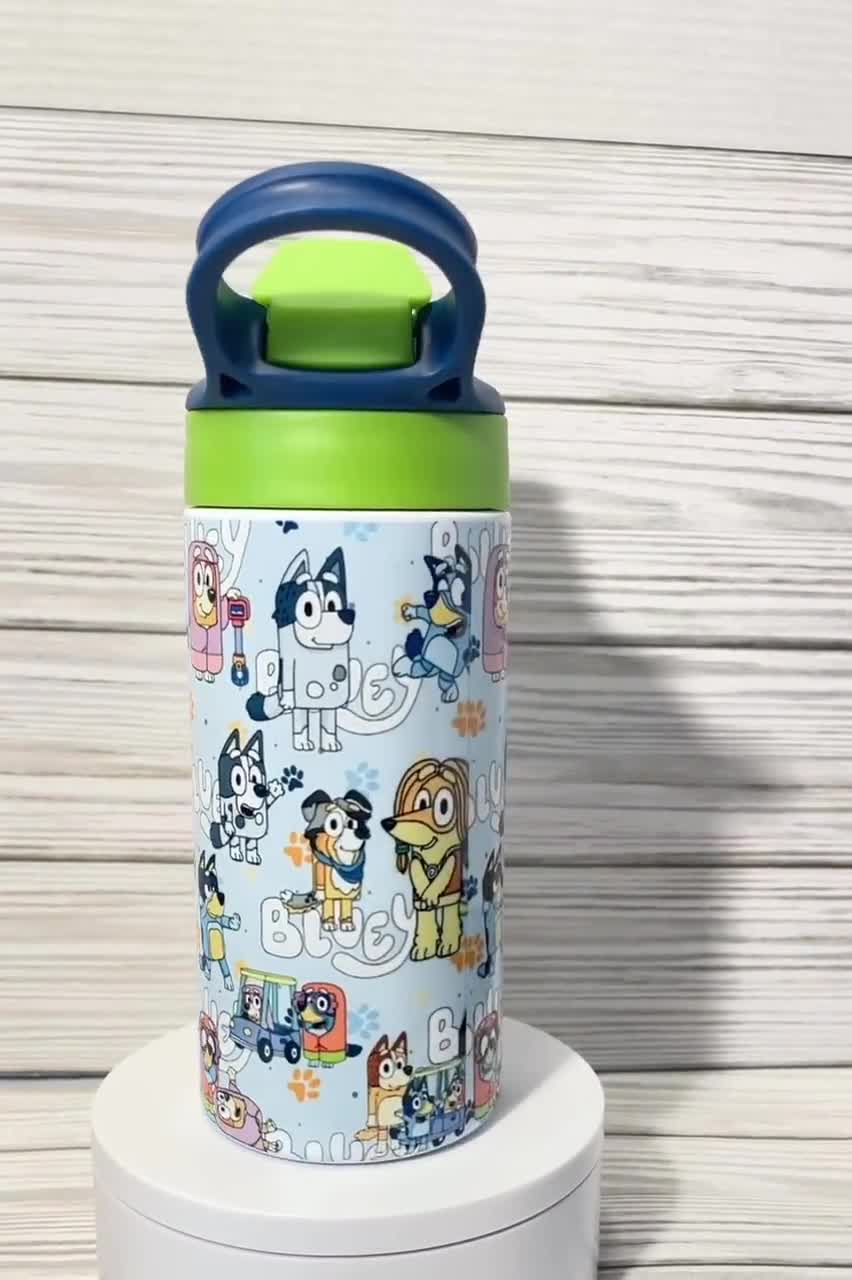 12oz Stainless Steel Bluey Bottle For Kids