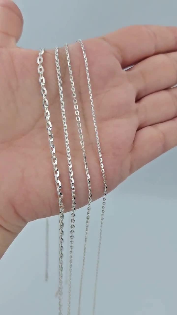 ■ENGBROX■ silver925slim shiny necklace EBNL21005 925 Sterling Silver Anchor Shiny Chain Necklace, Cable Link