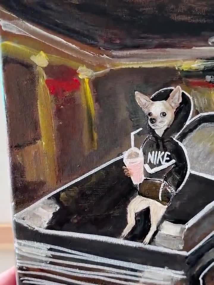 チワワ アクリル画 動物 犬 絵画 【公式通販】