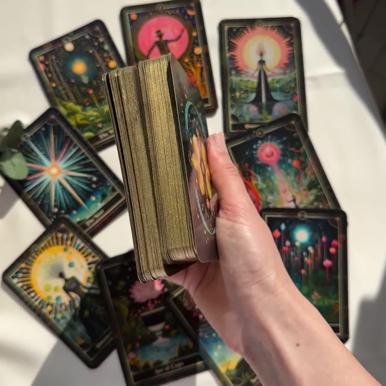 New Luck Tarot Deck with Guidebook, 78 Tarot Cards, Oracle Card Deck, Indie  Beginner Divination Tools, Black Tarot, Tarot Karten