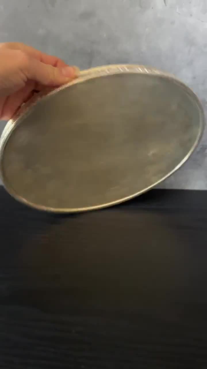 【英国銀器Barker Ellis】ギャラリートレー オーバル型 46cm Barker Ellis English Silver Plate 11