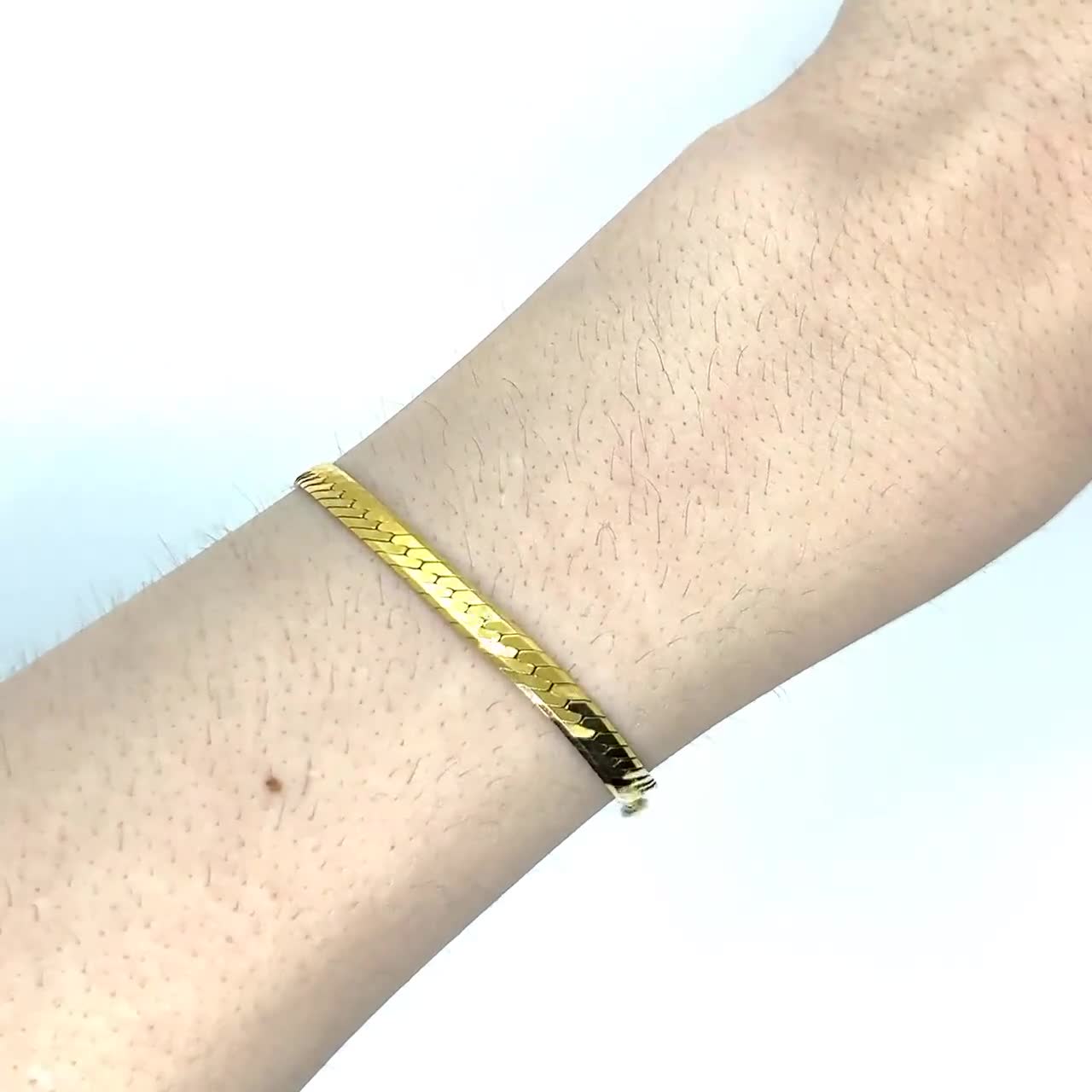 新作人気 ヴィンテージ 14K イエローゴールド ヘリンボーン チェーン アクセサリー