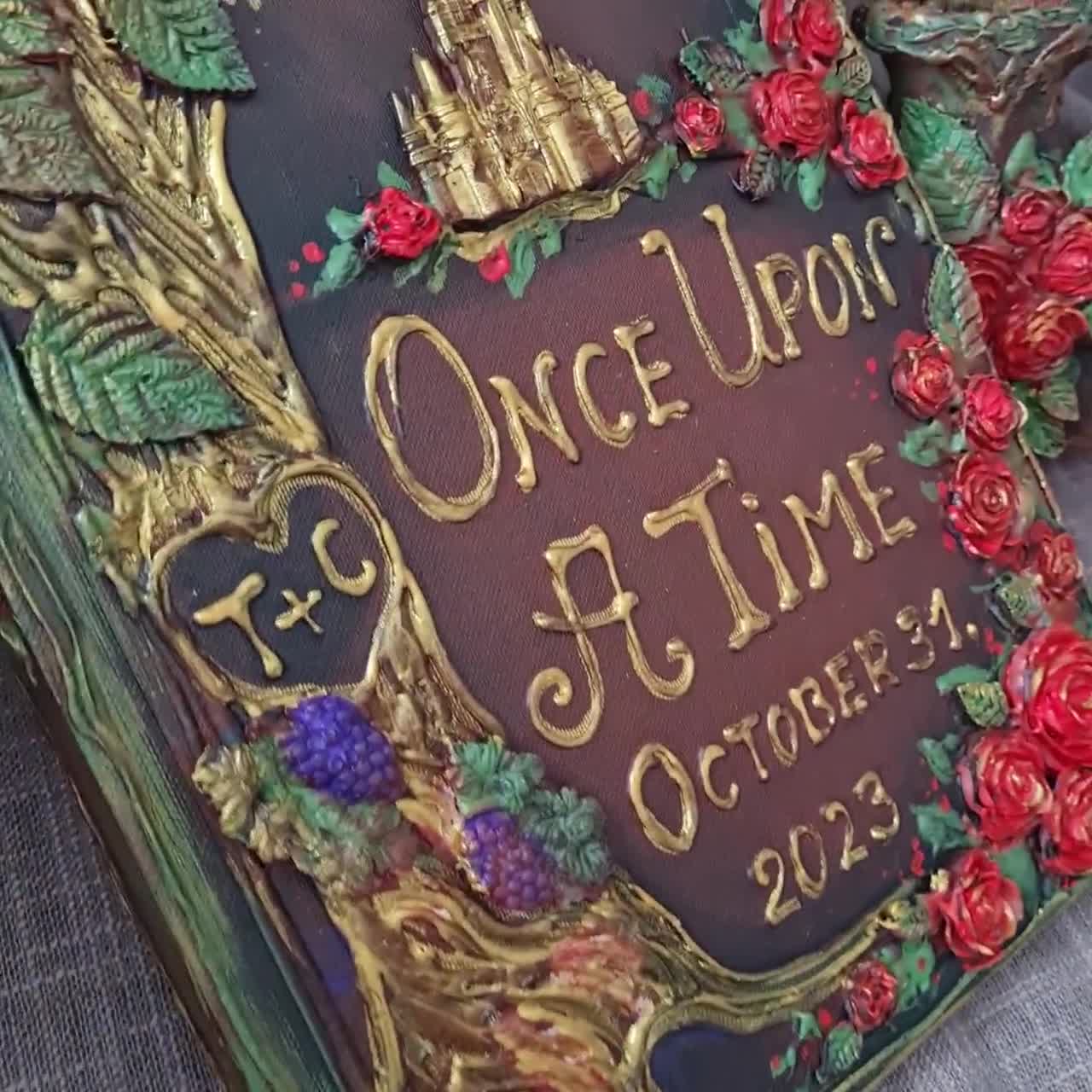 Fall Wedding Guestbook - Green, orange, red Fairytale Scrapbook - Woodland Guest Book - deals Forest and moss Once Upon A time Book Alternative