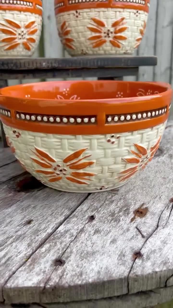 Temptations Old World by Tara Mixing Bowl Set Old World Orange