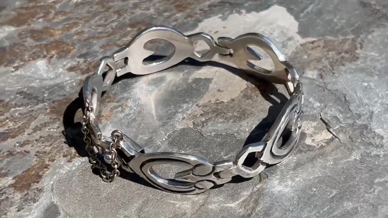 ★ENGBROX★ [silver925][Nambora wearing] seraphic ribbon cub Serafin Moctezuma ~ Vintage Mexico Sterling Silver Owl Link