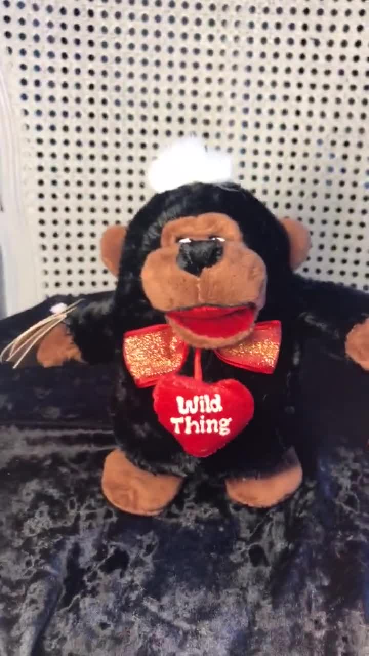 Plush Dan Dee Collectors Choice Gorilla w/red cap/valentine gift