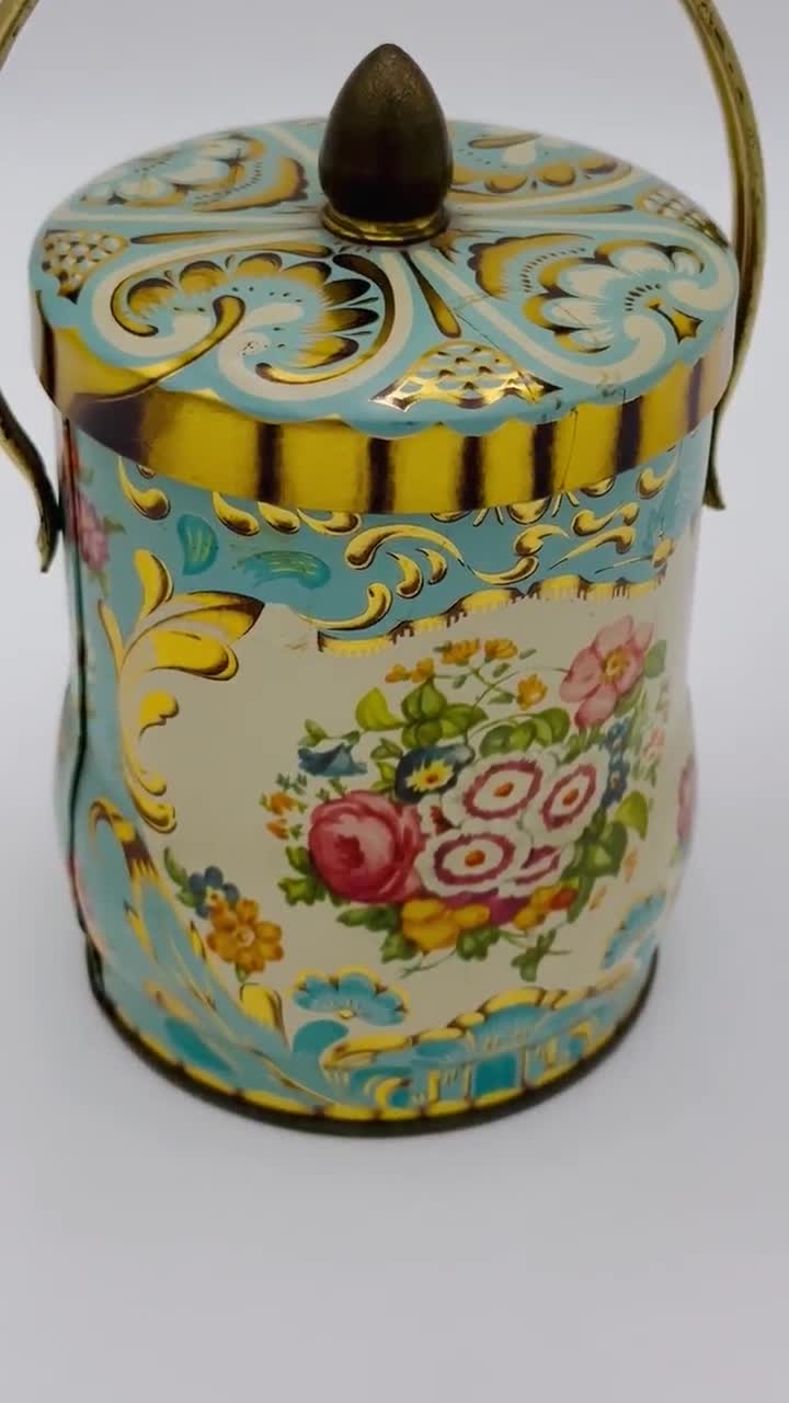 1950s Murray Allen Candy Tin: Mid Century Floral Design - Etsy