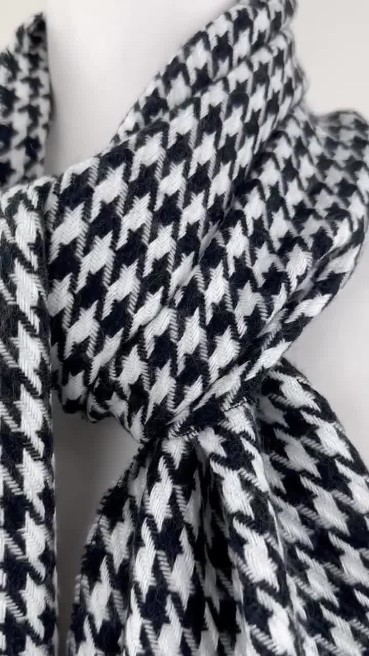 Black and White Houndstooth outlet Cowl-Neck Scarf