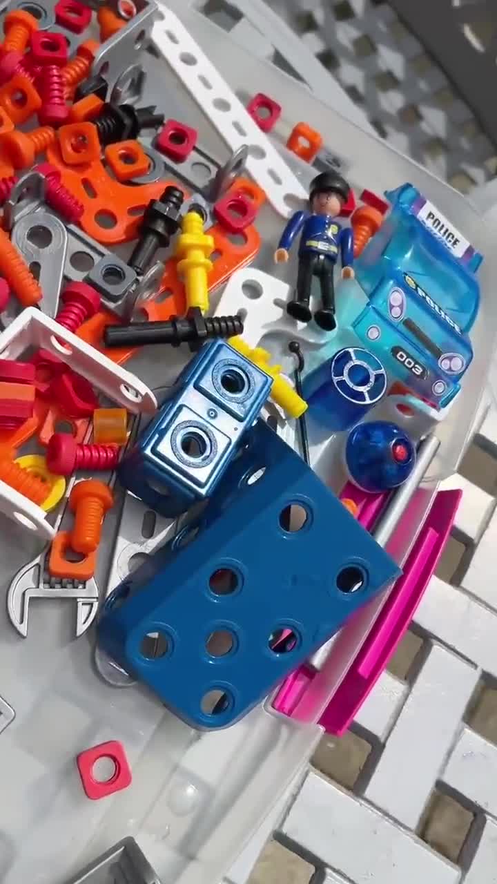 Spin Master Meccano Meccano Junior, kit di costruzioni, secchiello da 150 pezzi per gioco creativo - dai 5 anni