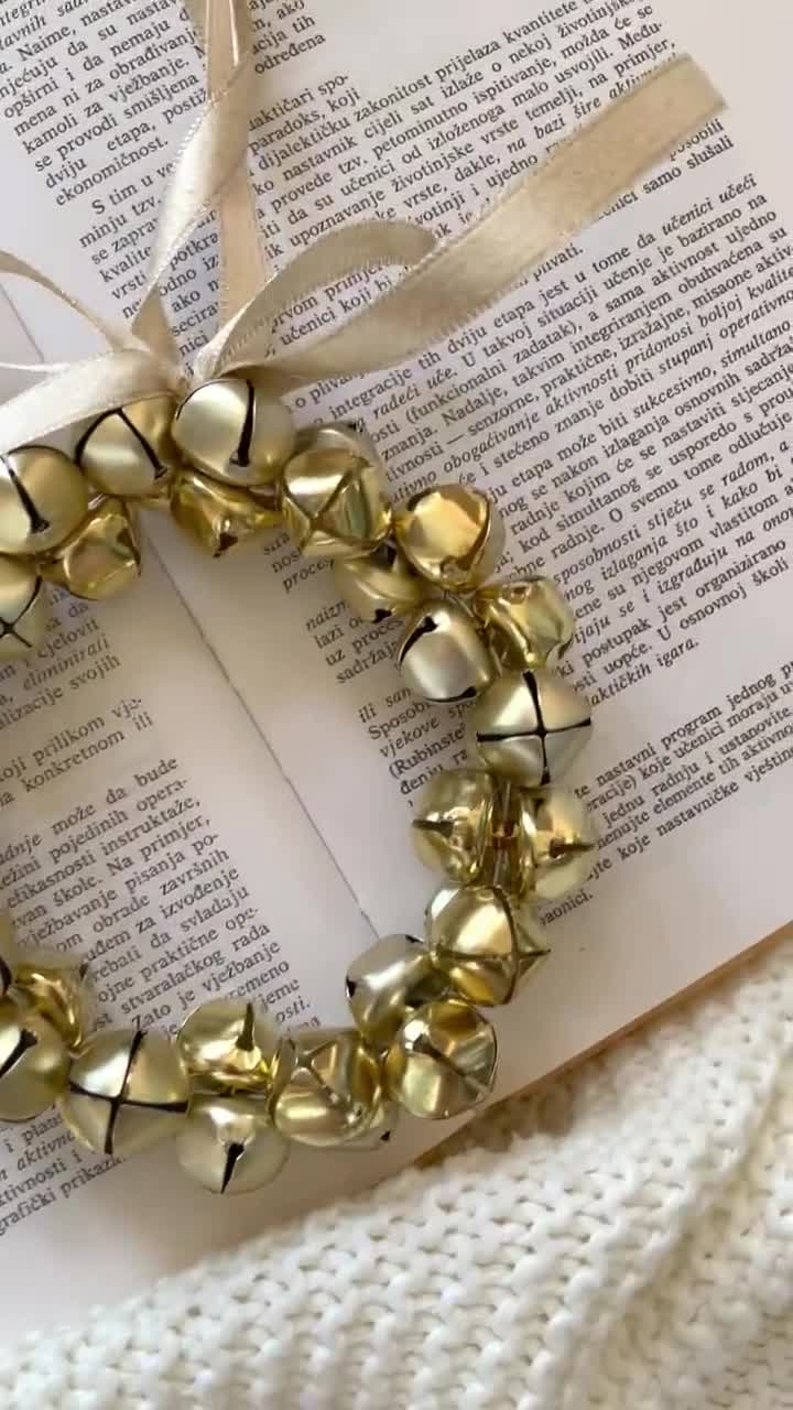Gold Jingle Bell Wreath Christmas Ornament Kit