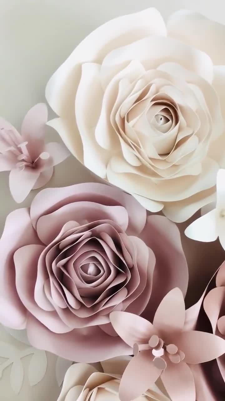 Handmade Beautiful Paper flower backdrop wall decor!! BY ELLE