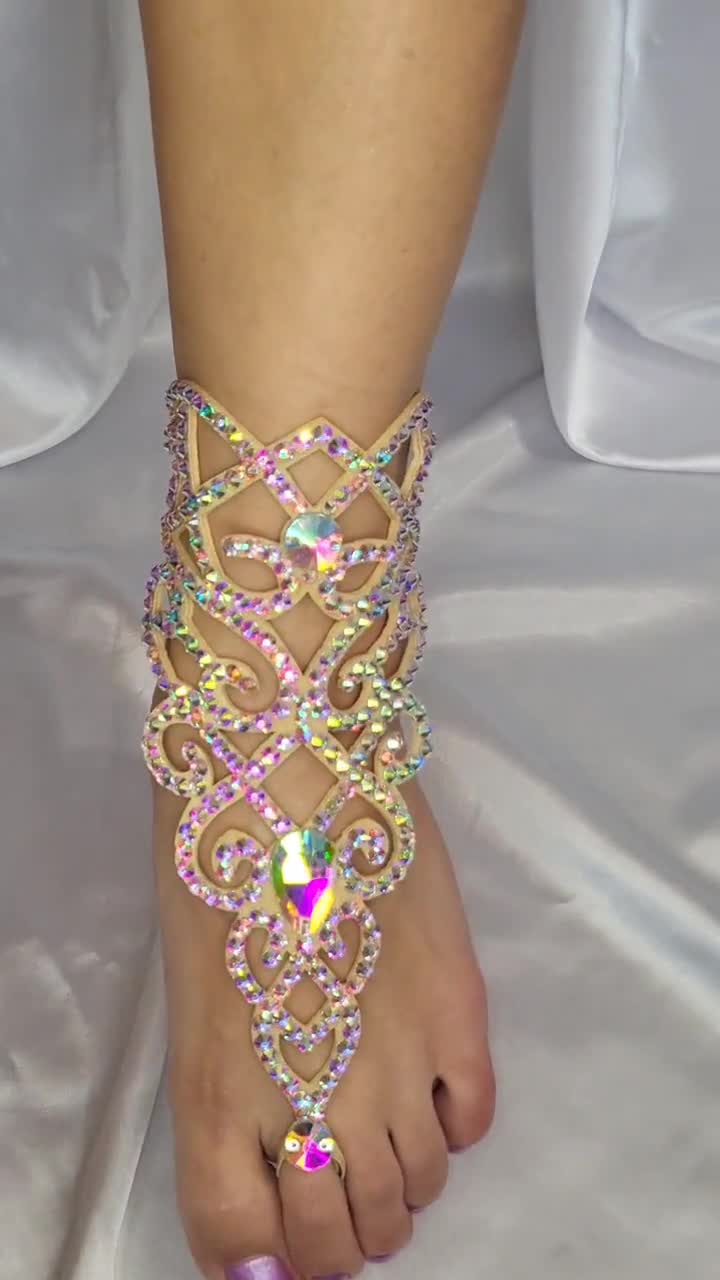 Belly dancing jewelry, belly dance accessories, ballroom bracelets, belly  dance leg jewelry, rhinestone foot jewelry, dance ankle jewelry