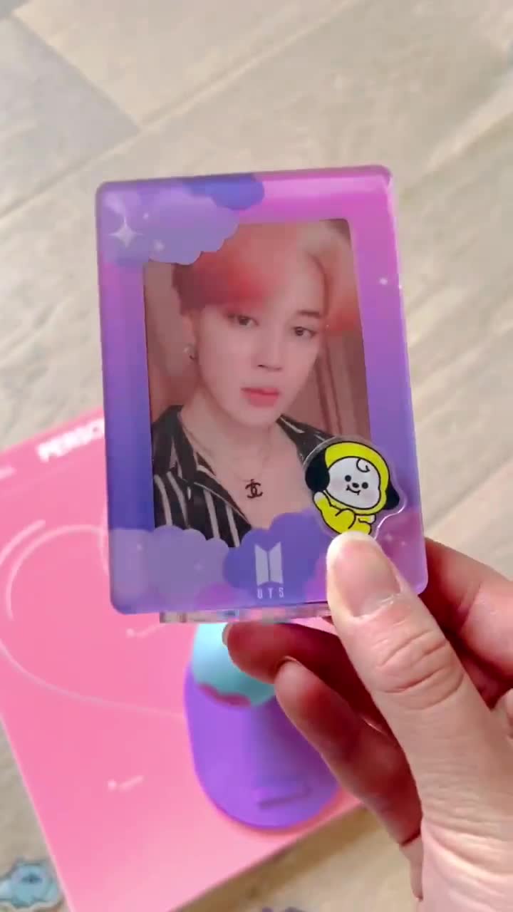 BTS Customizable Acrylic Photocard Holder/stand - Cute Kpop