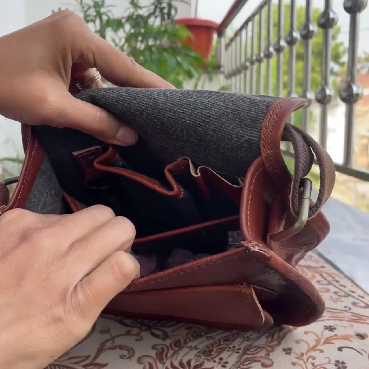 Personalized Leather Saddle Bag Purse, Handmade Crossbody Satchel