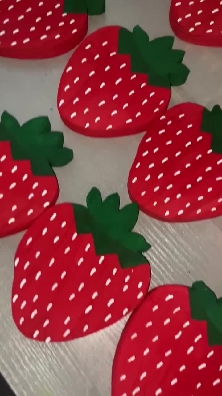 Posabolsitas De Té De Melamina Con Diseño De Fresas – Plato Escurridor Para La Cocina, Veraniego Y Fácil De Limpiar