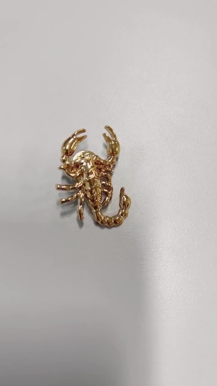 Cool Scorpion Brooch Set - 2Pcs Enamel Metal Lapel Pins With Rhinestones For Men & Women