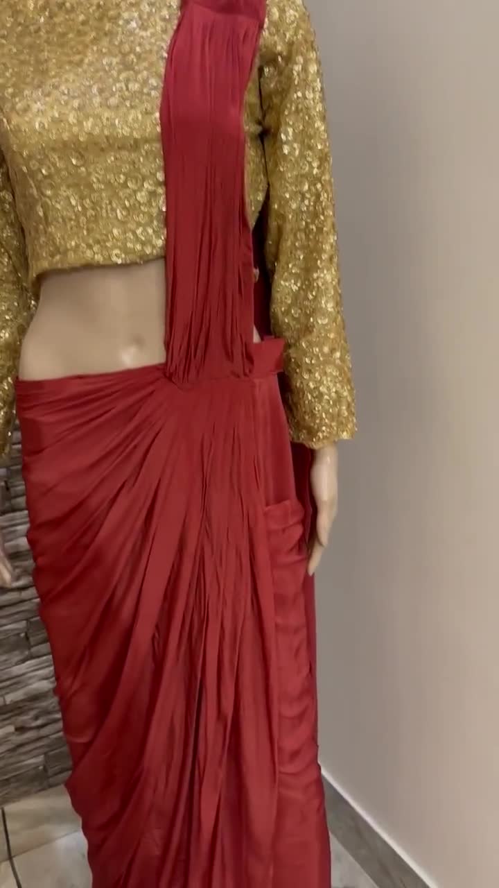 पार्टी वियर साड़ी COD one minute saree ruffle saree CASH ON DELIVERY URBAN  HILL - YouTube